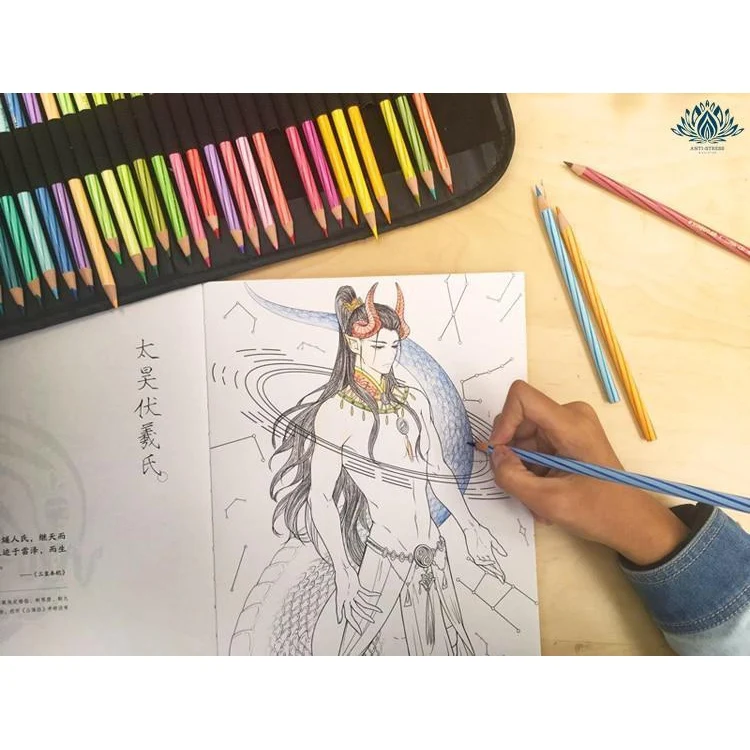 Coloriage anti stress manga