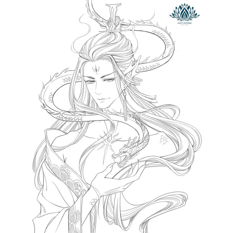 Coloriage anti stress manga