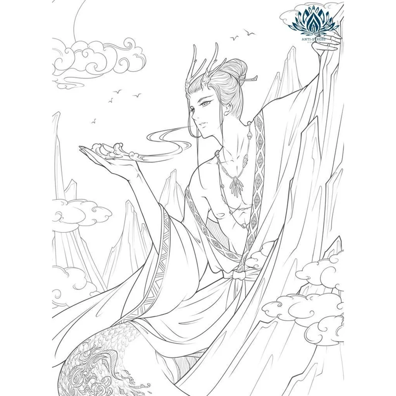 Coloriage anti stress manga