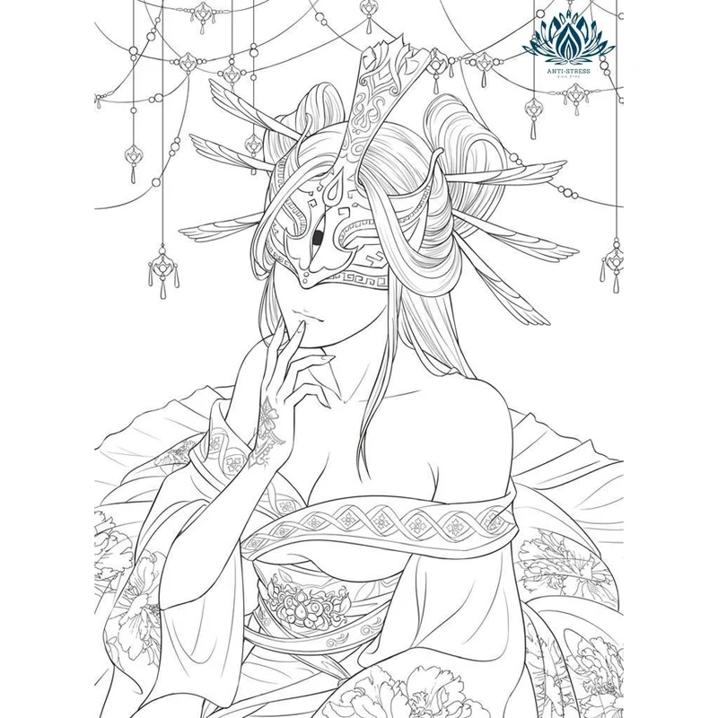 Coloriage anti stress manga