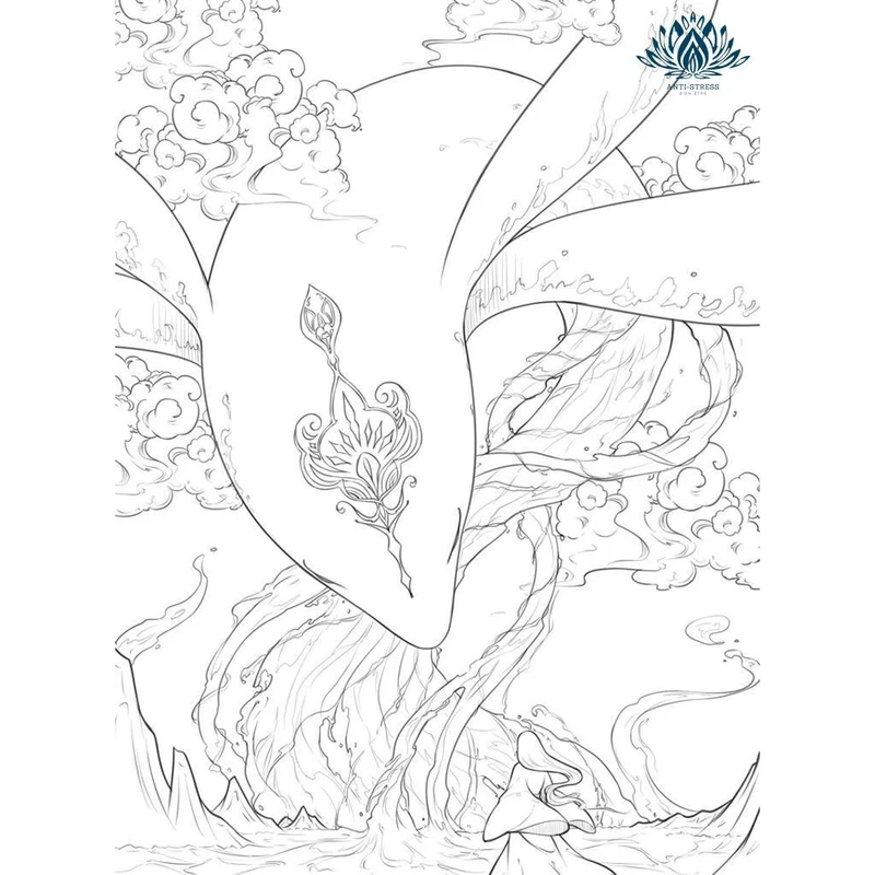 Coloriage anti stress manga