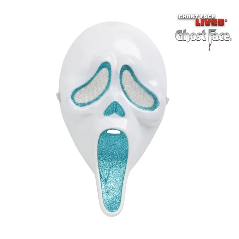 Scream Teal Sparkle Ghost Face Costume for Kids, Hooded Dress and Mask