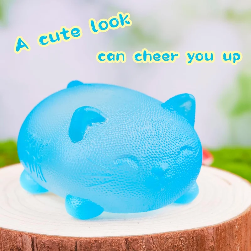 Cat Stress Relief Toy Sensory Fidget Squeeze Ball