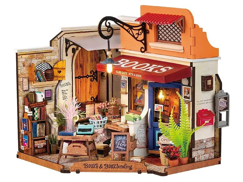 Pièce miniature Librairie du coin DIY - Rolife