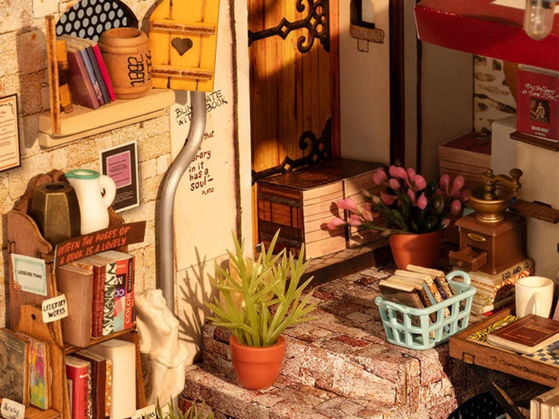 Pièce miniature Librairie du coin DIY - Rolife