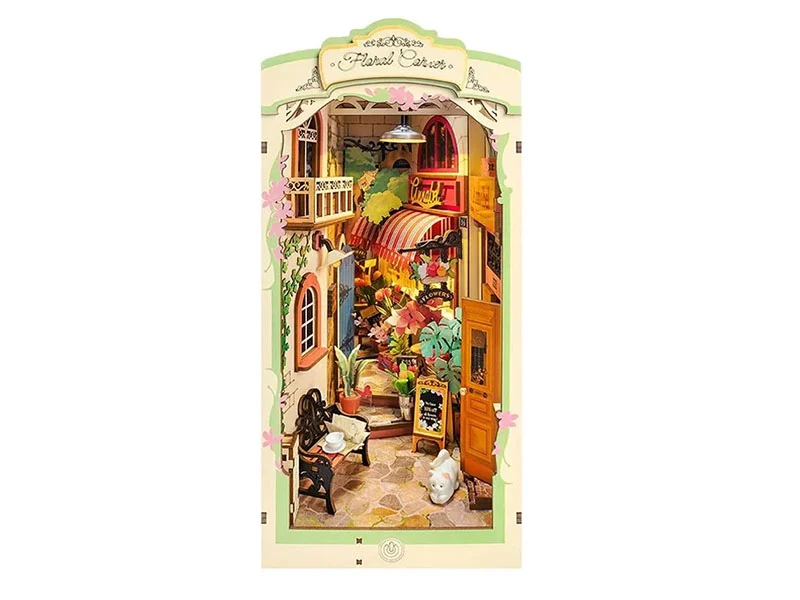 Book Nook - Pièce miniature DIY Floral corner - Maquette - Rolife