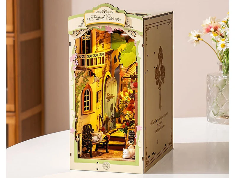 Book Nook - Pièce miniature DIY Floral corner - Maquette - Rolife