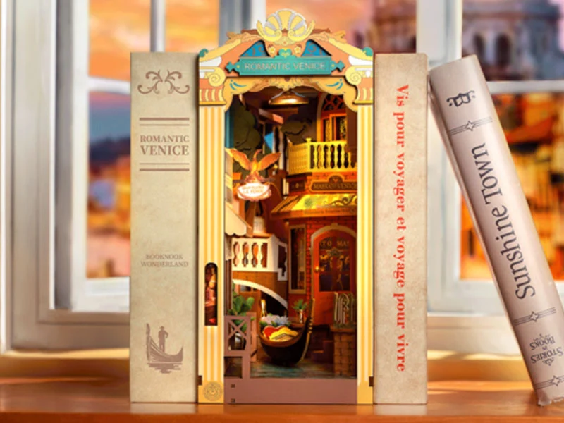 Book Nook - Pièce miniature DIY Floral corner - Maquette - Rolife