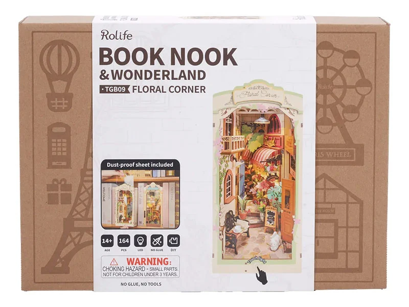 Book Nook - Pièce miniature DIY Floral corner - Maquette - Rolife