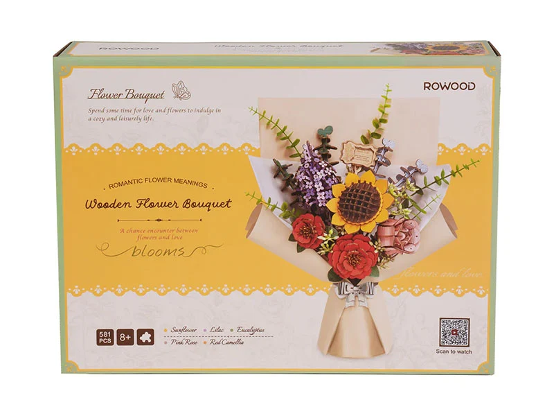 Maquette Bouquet de fleur en bois Puzzle 3D - Rolife
