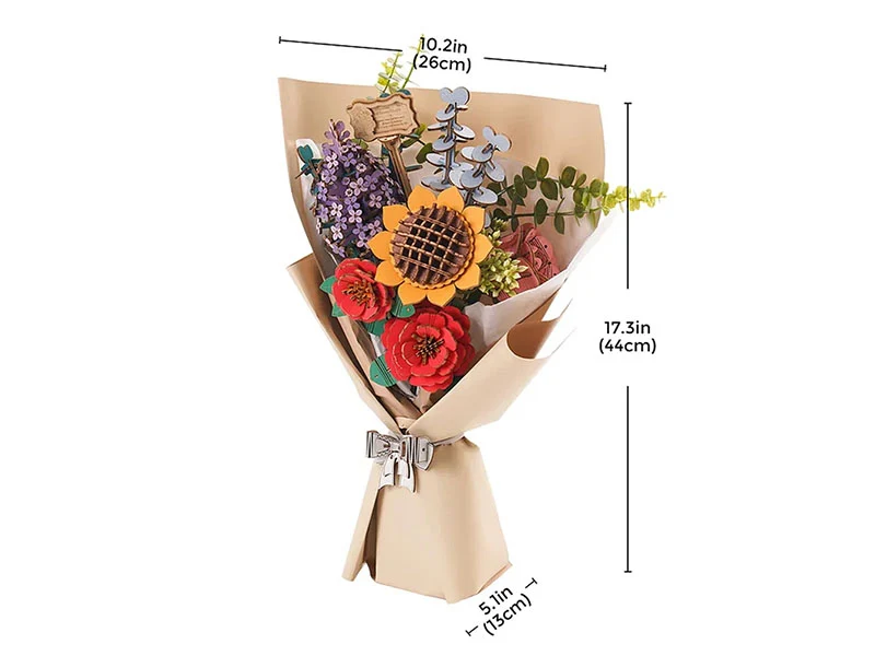 Maquette Bouquet de fleur en bois Puzzle 3D - Rolife