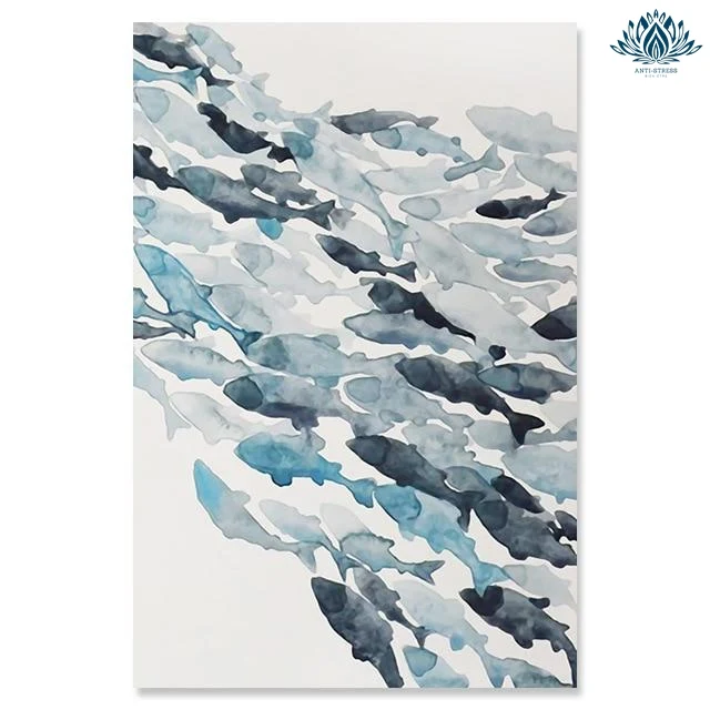 Tableau zen bleu