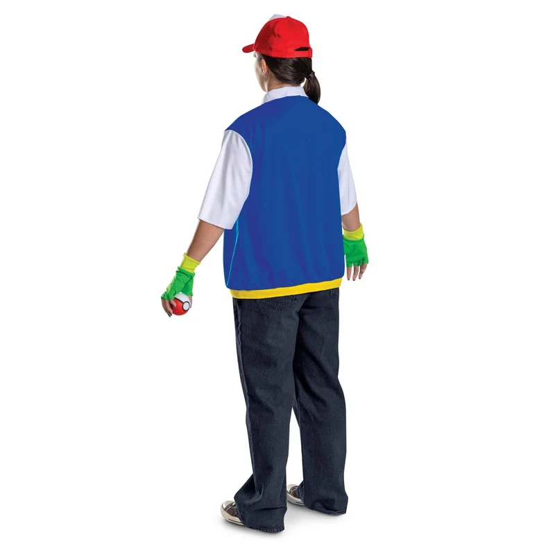 Pokémon Ash Ketchum Accessory Kit for Adults, Jacket, Hat, Gloves and Poké Ball