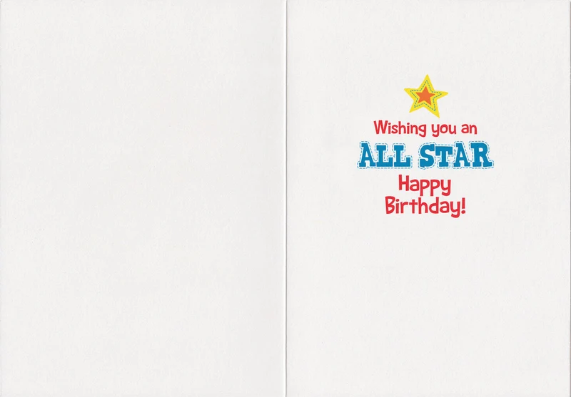 Peaceable Kingdom Sports Pattern Foil Card Greeting Card