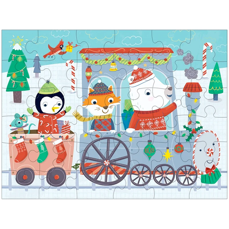 Holiday Puzzle to Go Christmas Train 36pc