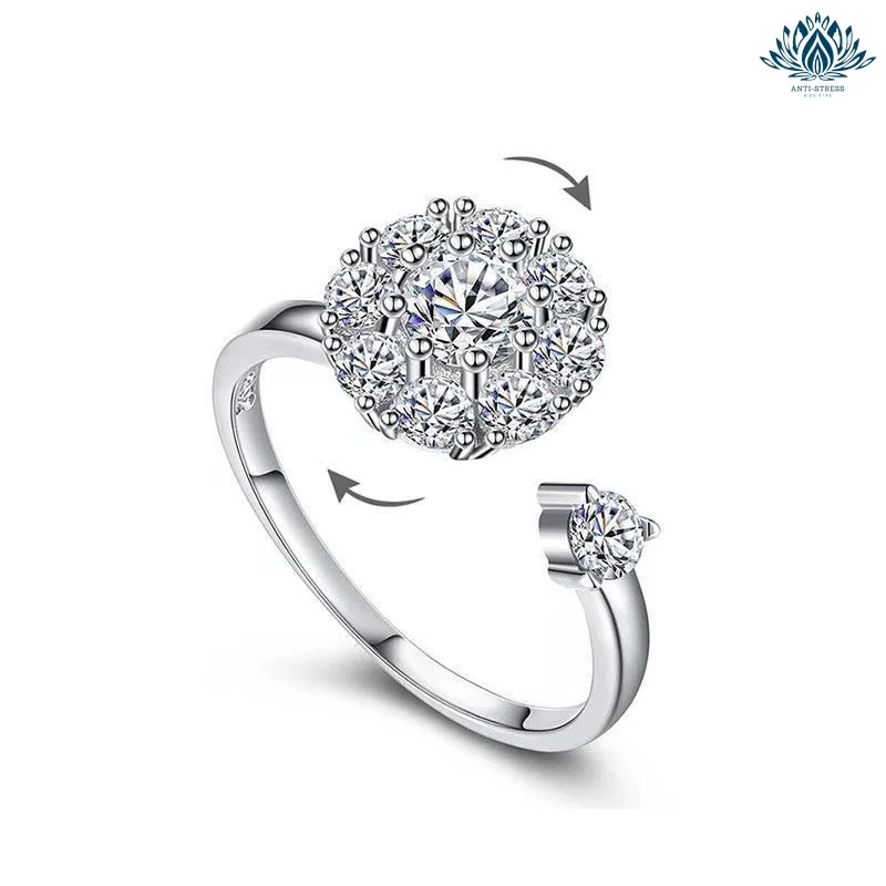 Bague anti-stress femme diamant