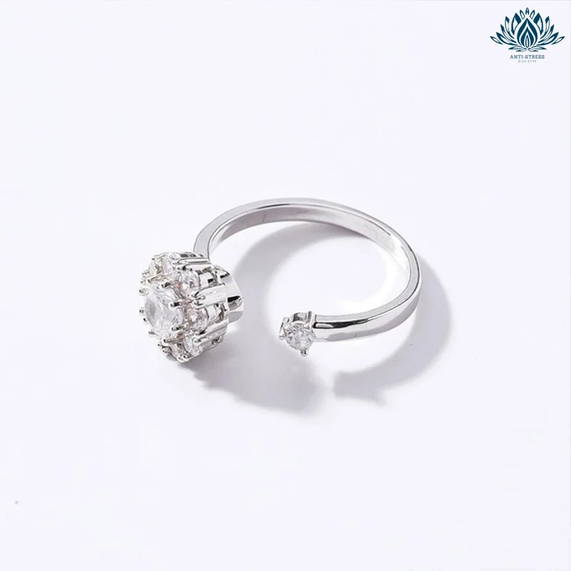 Bague anti-stress femme diamant
