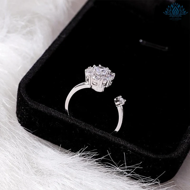 Bague anti-stress femme diamant