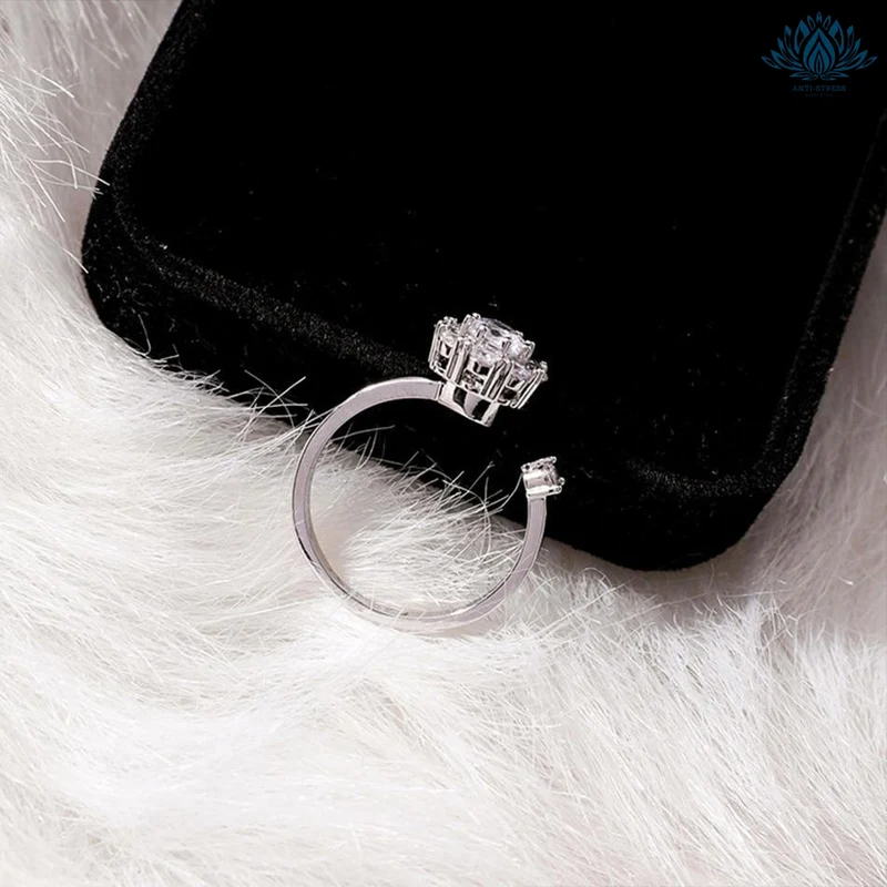 Bague anti-stress femme diamant