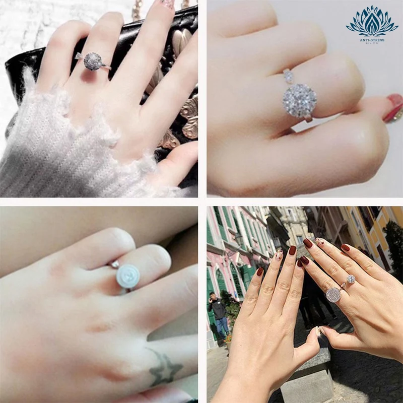Bague anti-stress femme diamant