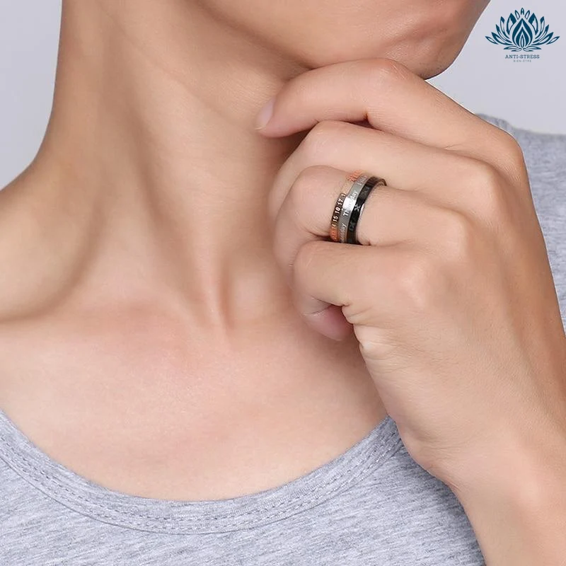 Bague anti-stress femme calendrier
