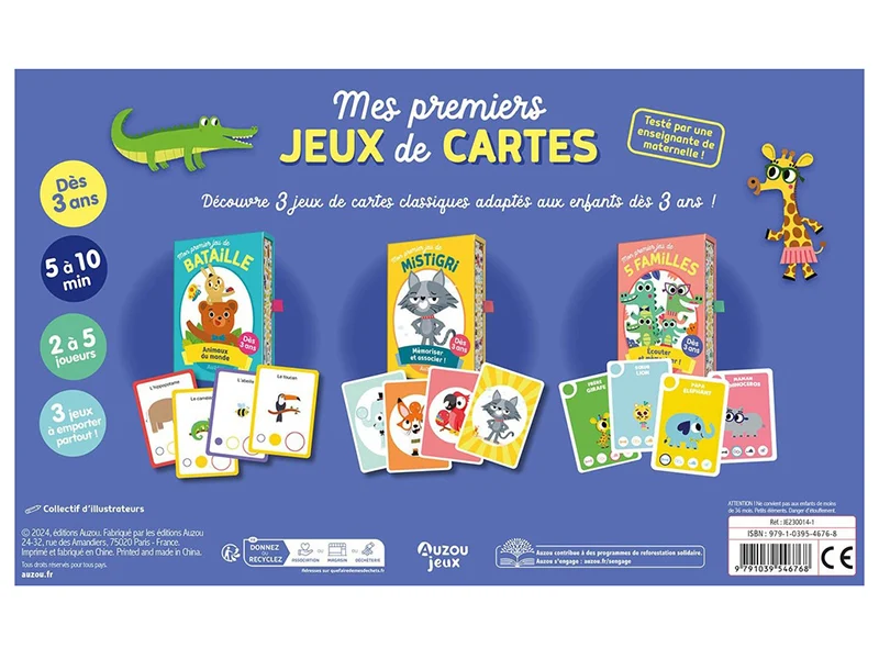 Coffret mes premiers jeux de cartes - Auzou