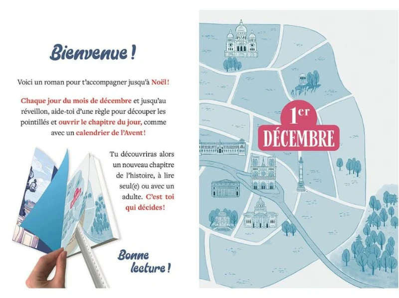 Roman de l'Avent Un Noël à Paris - Auzou