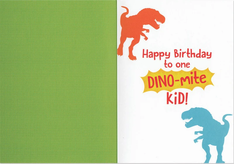 Peaceable Kingdom Dinosaurs High Five Birthday Card