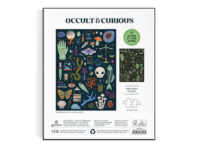 Puzzle Occult & Curious - 1000 pièces luminescent - Galison
