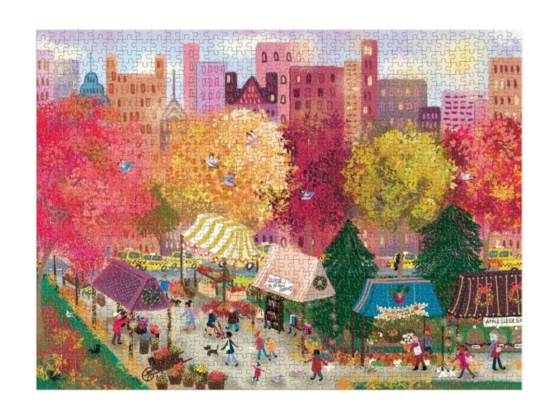Puzzle Autumn at the city market - 1000 pièces - Galison