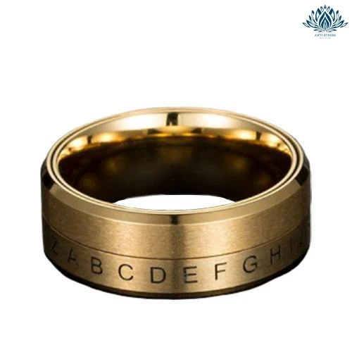 Bague anti stress or alphabet