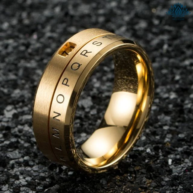 Bague anti stress or alphabet