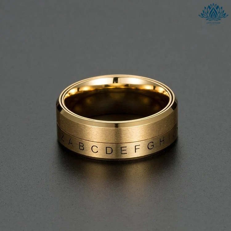 Bague anti stress or alphabet
