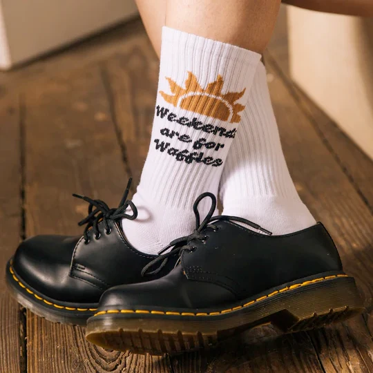 Weekends are for Waffles Socks-