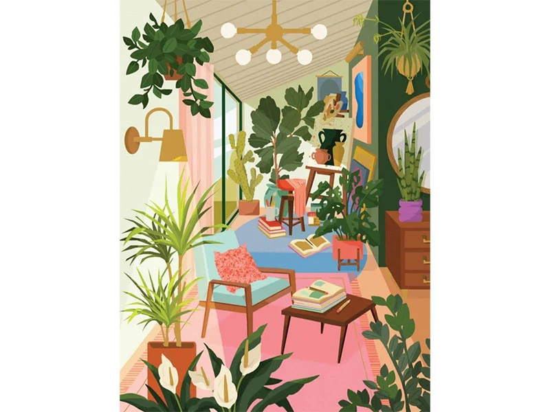 Puzzle Lighting 101 : Houseplants - 500 pièces - Galison