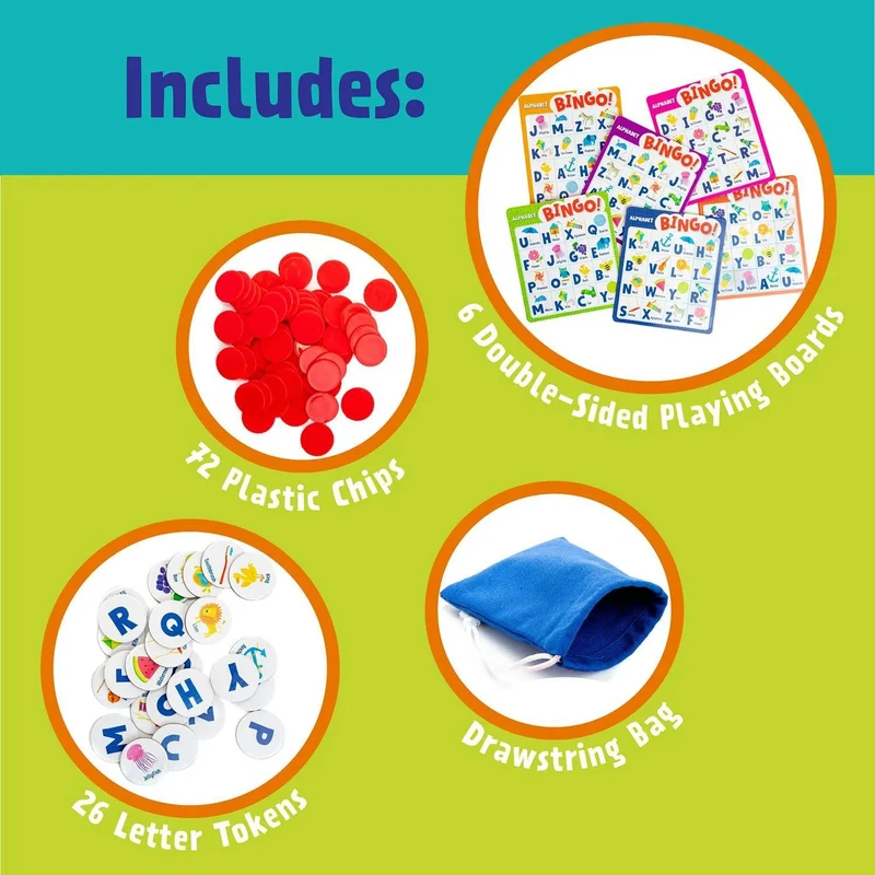 Alphabet Bingo Board Game Ages 4+