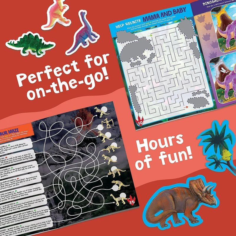 MindWare Dinosaur Sticker Activity Book with 200+ Stickers