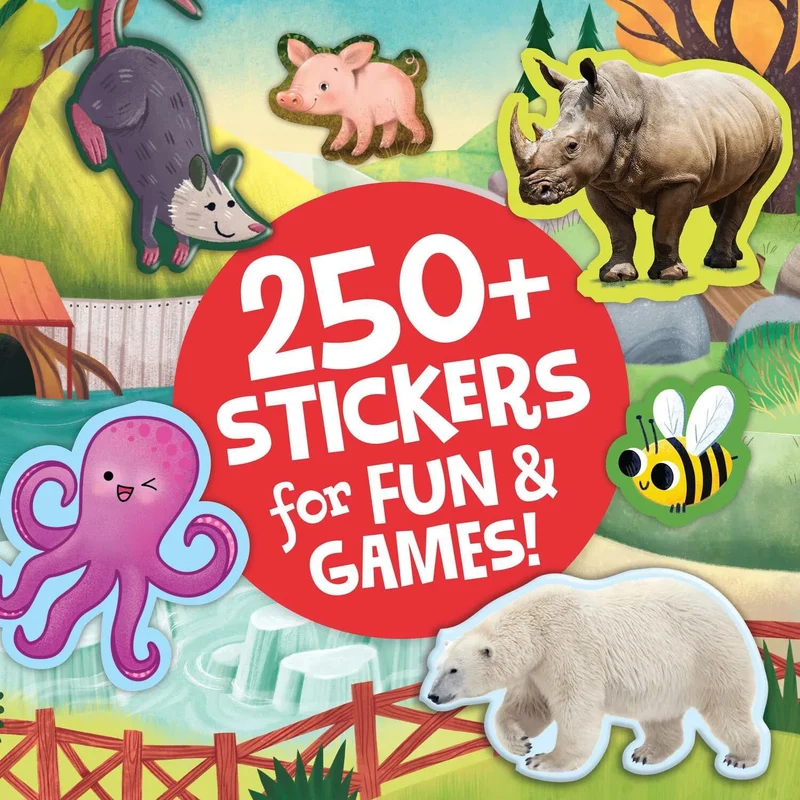 Peaceable Kingdom Animals Sticker Activity Book 200+ Colorful Stickers
