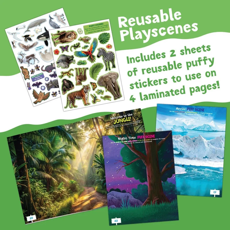 Peaceable Kingdom Animals Sticker Activity Book 200+ Colorful Stickers