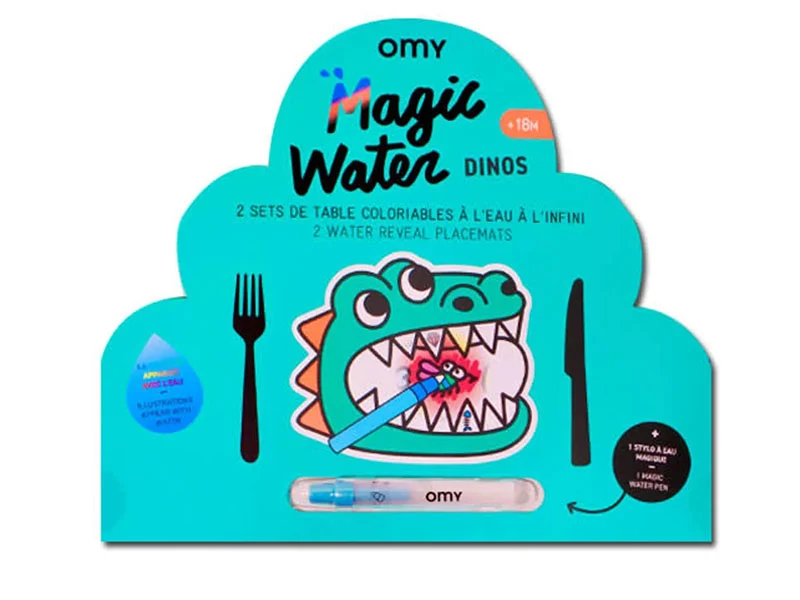 Kit Magic Water Dinos set de table - 18 mois - OMY