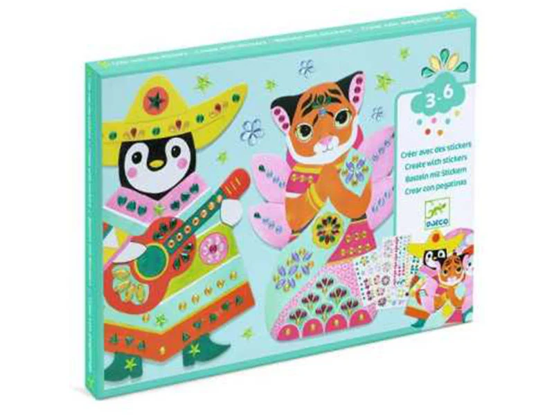 Jeu créatif créer avec des stickers - 3-6 ans - Djeco