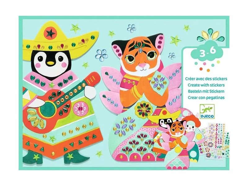 Jeu créatif créer avec des stickers - 3-6 ans - Djeco