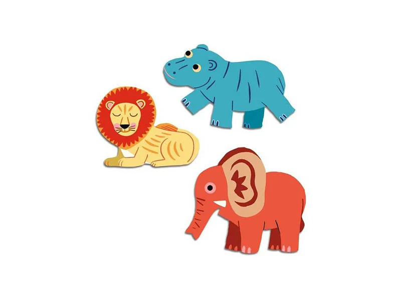 62 Gommettes Stickers Bébé - Animaux de la savane - Djeco