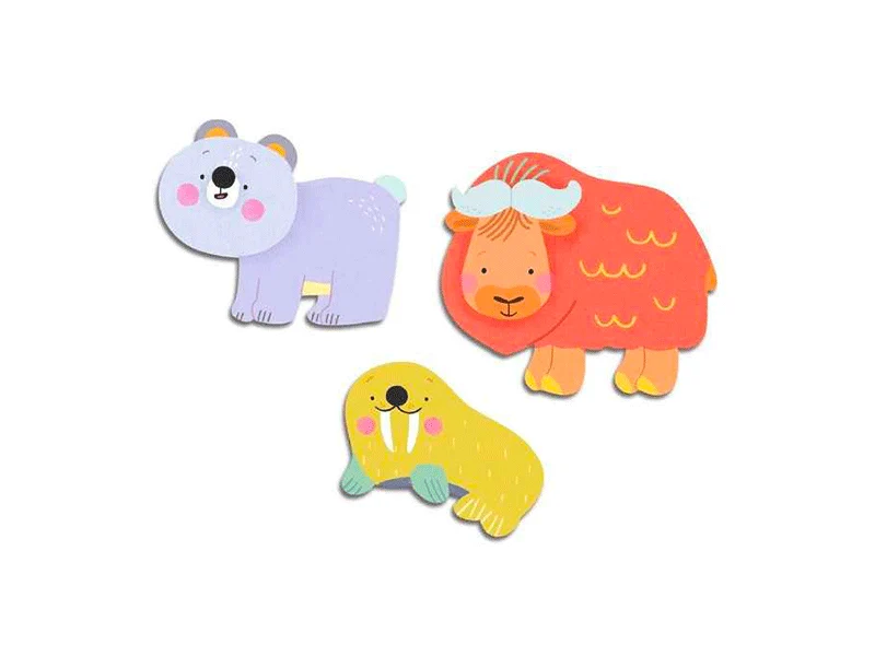 62 Gommettes Stickers Bébé - Animaux de la banquise - Djeco