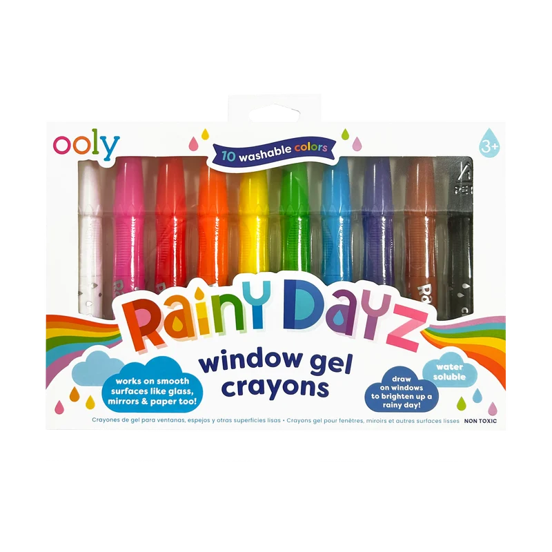 OOLY Rainy Dayz Window Gel Crayons Set of 10