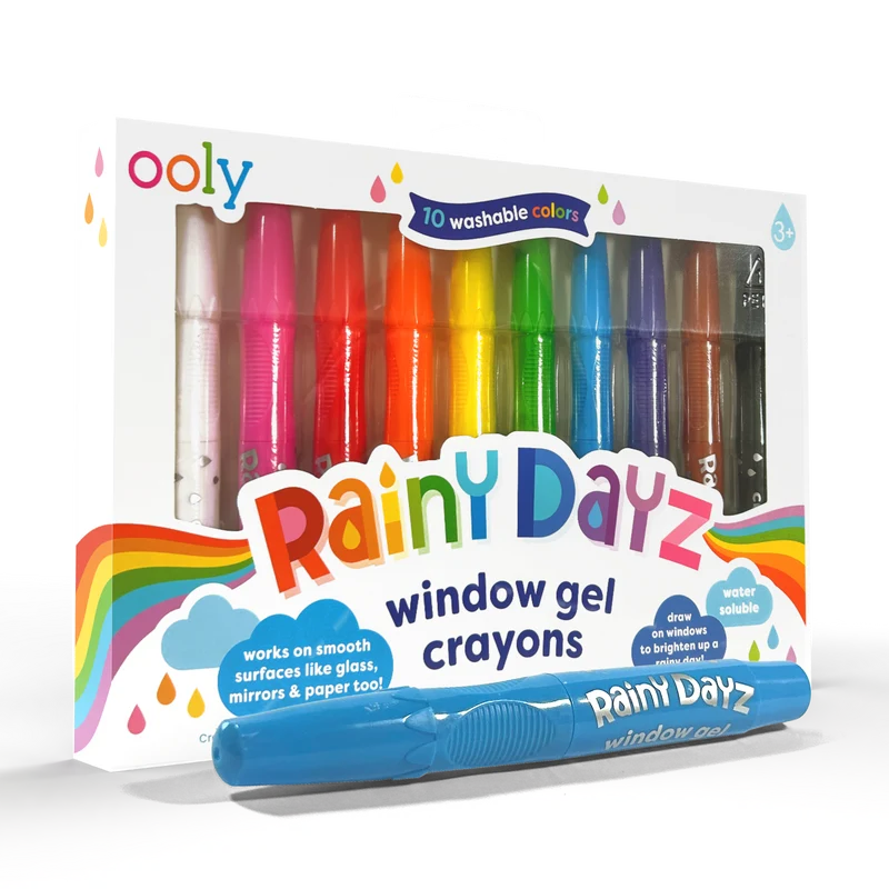 OOLY Rainy Dayz Window Gel Crayons Set of 10