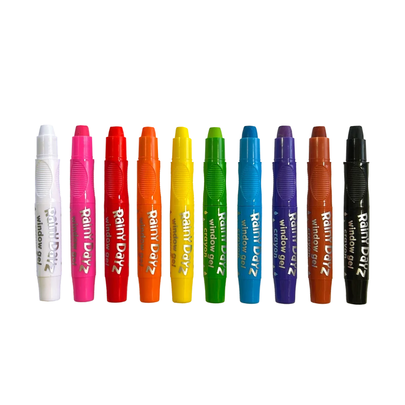 OOLY Rainy Dayz Window Gel Crayons Set of 10