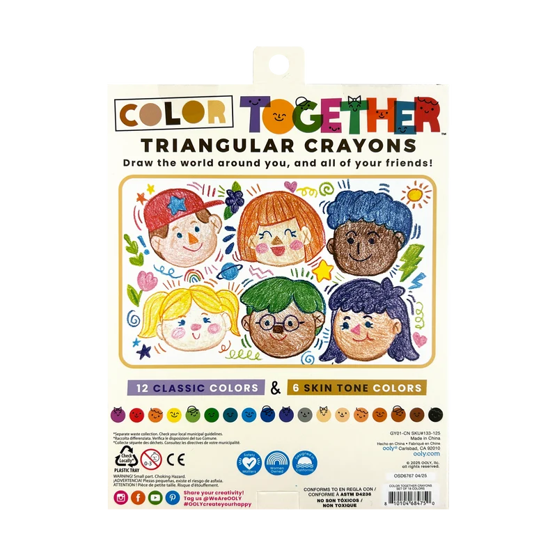 OOLY Color Together Triangular Crayons 18 Pack