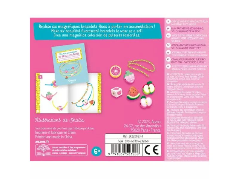 Ma mini accumulation de bracelets fluos - Auzou