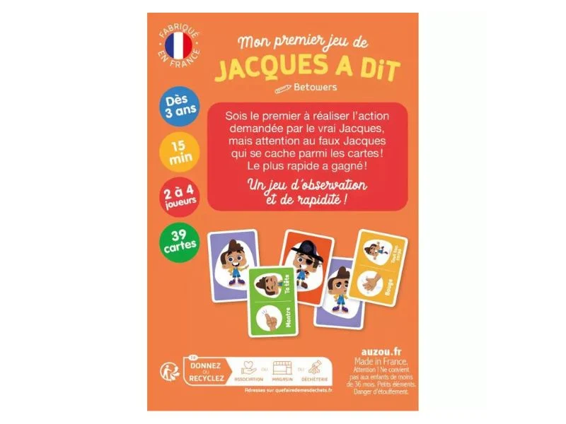 Mon premier jeu de Jacques à dit - Auzou